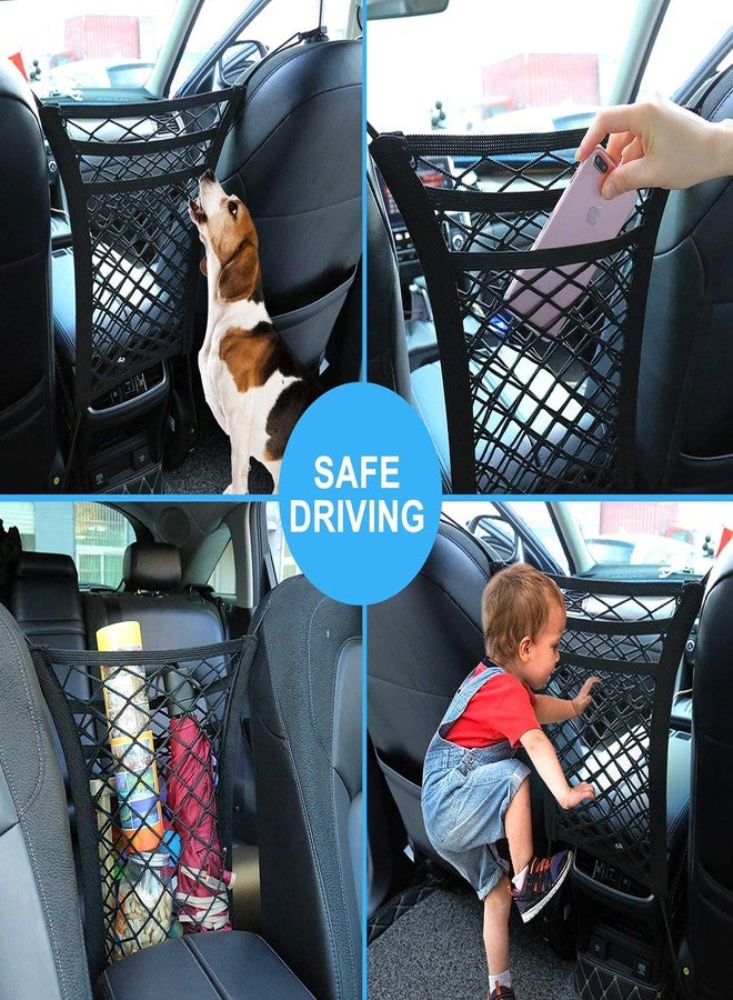Automaze 3-Layer Car Organizer - Mesh Bag Between Seats, Dog Barrier, Driver Storage Bag - Image 5